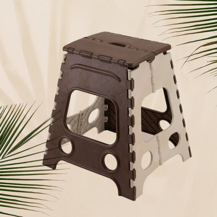 8856 18inch Folding Stool, Non Slip Folding Stool - 18 Inch" Height - Holds Up to 95 Kg - Great for Kitchen, Garden, Bathroom, Bedroom, Adults, Kitchen Stepping (1 Pc 18Inch)