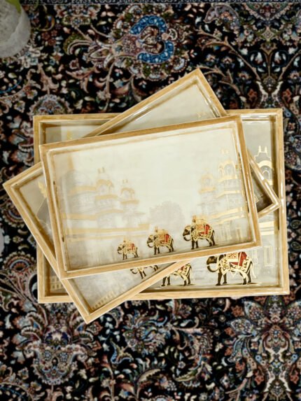 Amer Printed Tray Set Of 3