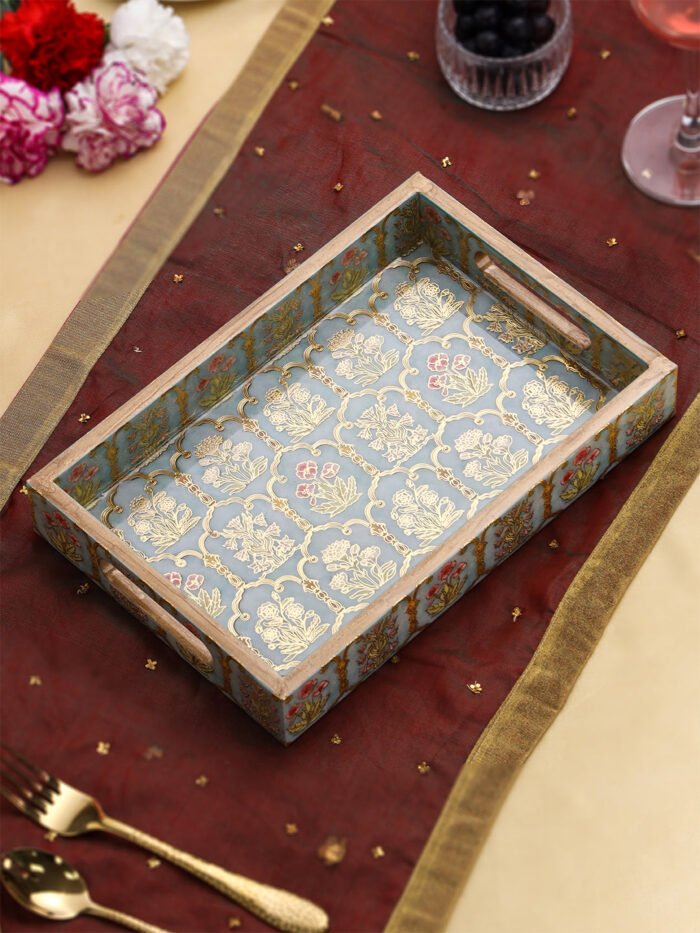 Floare Medium Rectangle Lacquer Tray