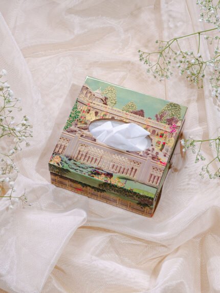 Grandeur Small Square Printed Tissue Holder With Magnet