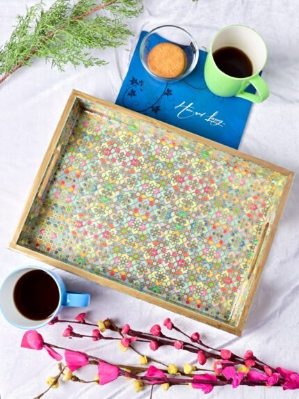 Indus Medium Rectangle Lacquer Tray