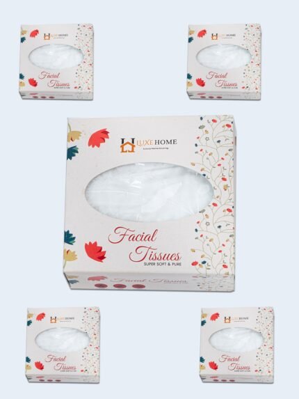 Luxe Home M-Fold Tissue Box 100 Sheets 100% Natural and Ecofriendly Set Of 10