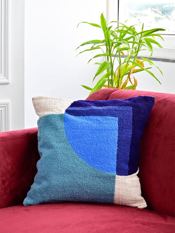 Multi Shapes Embroidered Cushion Cover