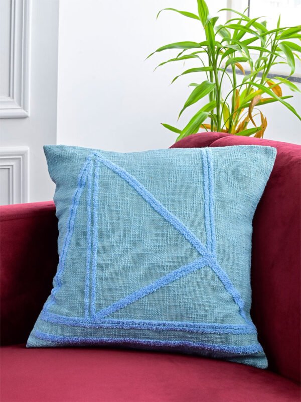 Triangle Embroidered Cushion Cover
