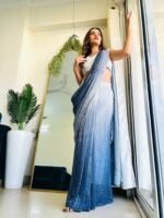 Designer & indowestern  Zara Sequence Ready to wear Pre-draped party wear & wedding wear saree - Image 3