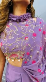 Ready to wear party wear Designer sarong  draped Saree - Image 6