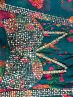 Designer Palazzo Teamed up With Cape Jacket & Crop Top for Wedding ,Mehendi ,Haldi &Sangeet Dress - Image 11