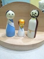 CHANNAPATNA TOYS Peg Dolls Family Wooden (3 Years+) - Pack of 4 | Pretend Play, Open Ended Toys, Waldorf Inspired, Improves Childs Imagination and Creativity - Image 4