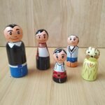 CHANNAPATNA TOYS Peg Dolls Wooden Painted Family Pretend Play Figurines - Colorful Dolls | Organic Handmade Play Kit for Kids & Toddlers (2 Years+) - Pack of 5 pcs - Image 2