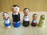 CHANNAPATNA TOYS Peg Dolls Wooden Painted Family Pretend Play Figurines - Colorful Dolls | Organic Handmade Play Kit for Kids & Toddlers (2 Years+) - Pack of 5 pcs - Image 3