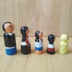 CHANNAPATNA TOYS Peg Dolls Wooden Painted Family Pretend Play Figurines - Colorful Dolls | Organic Handmade Play Kit for Kids & Toddlers (2 Years+) - Pack of 5 pcs - Image 4