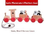 Channapatna Toys Pull Along Toy Wooden Train with 4 Animals Peg Dolls for 12 Months & Above Kids, Toddlers, Infant & Preschool Toys - Multicolor - Wooden Toys Train Indian... - Image 2