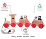 Channapatna Toys Pull Along Toy Wooden Train with 4 Animals Peg Dolls for 12 Months & Above Kids, Toddlers, Infant & Preschool Toys - Multicolor - Wooden Toys Train Indian... - Image 3
