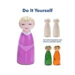 CHANNAPATNA TOYS Unfinished Wood Peg Doll Family Set - 4 Natural Wooden Dolls for DIY Crafts and Pretend Play - Figurines for Kids 2+ - Perfect for Creative Play and Learning - Image 3