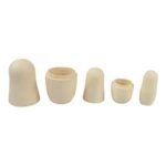 CHANNAPATNA TOYS Unpainted Wooden Russian Nesting Dolls/Stacking Toy for Kids (2 Years+) - Set of 5 pcs - 6 Inch Wood Color- Develop Problem Solving & Curiosity - Image 3