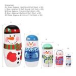 CHANNAPATNA TOYS Wooden Christmas Russian Nesting Dolls Set for Kids (2 Years+) - 6 Inch Multicolor - Set of 5 pcs - Improves Hand Eye Coordination and Fine Motor Skills - Image 5