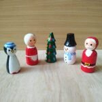 CHANNAPATNA TOYS Wooden Christmas Toys Peg Dolls Family Pretend Play Figurines - Colorful Toys for Kids & Toddlers (2 Years+) - Pack of 5 pcs - Open Ended Toys - Image 5