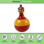 CHANNAPATNA TOYS Wooden Colourful Roly Poly Toy for Baby, Toddlers, Kids(1 Year+) Wobbling Tumbler Toy- Develops Curiosity & Motor Skills, Free Tiger peg Doll - Image 2