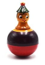 CHANNAPATNA TOYS Wooden Colourful Roly Poly Tumbler Toy for Baby, Toddlers, Kids(1 Year+) -8 Inches Wobbling Toy - Develops Curiosity & Motor Skills - Image 4