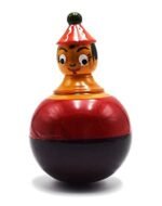 CHANNAPATNA TOYS Wooden Colourful Roly Poly Tumbler Toy for Baby, Toddlers, Kids(1 Year+) -8 Inches Wobbling Toy - Develops Curiosity & Motor Skills - Image 5