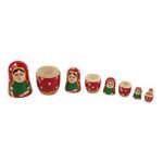 CHANNAPATNA TOYS Wooden Matryoshka Nesting Dolls - Indian Women Set of 5 for Kids 2+ - 6 Inch Multicolor - Improve Fine Motor Skills - Traditional Indian Home Decoration Toy - Image 3