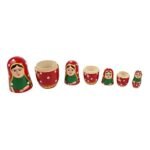CHANNAPATNA TOYS Wooden Matryoshka Nesting Dolls - Indian Women Set of 5 for Kids 2+ - 6 Inch Multicolor - Improve Fine Motor Skills - Traditional Indian Home Decoration Toy - Image 4