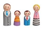CHANNAPATNA TOYS Wooden Peg Dolls Family Non Toxic Colors (2 Years+) - Set of 4 Wooden Dolls | Pretend Play, Open Ended Toys, Waldorf Inspired, Improves Childs Creativity - Image 2