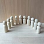 CHANNAPATNA TOYS Wooden Peg Dolls - Handcrafted DIY Craft Set for Kids | Ideal for Pretend Play, Storytelling, and Montessori Education | 10 Pcs (5 Male & 5 Female) | 9.5 cm - Image 3