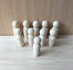 CHANNAPATNA TOYS Wooden Peg Dolls - Handcrafted DIY Craft Set for Kids | Ideal for Pretend Play, Storytelling, and Montessori Education | 10 Pcs (5 Male & 5 Female) | 9.5 cm - Image 4