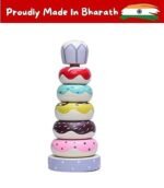 CHANNAPATNA TOYS Wooden Roly Poly Balancing Doll & Stacking Rings Toys for Kids (1 Years+) - Set of 2 Pieces - Develops Curiosity & Fine Motor Skills - Image 3