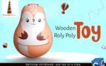 CHANNAPATNA TOYS Wooden Squirrel Roly Poly Toy for Baby, Toddlers, Kids(1 Year+) Wobbling Tumbler Toy- Develops Curiosity & Motor Skills - Image 2