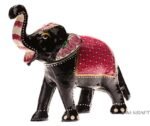 DreamKraft 6 Inch Paper Mache Elephant Action Showpiece For Home Décor-Red(16X14 Cm,6Rele-R) - Image 2