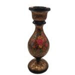 India Meets India Handmade Papier Mache Candlesticks Holder Set of 2/ Candle Holder/Best for Gifting/Made by Awarded Indian Artisans (Gold & Black) - Image 2