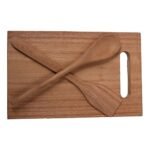 MEERAN ART AND CRAFTS Handmade Non Toxic Foodsafe Wooden Cutting Board/Wooden Chopper Board for Kitchen with Wooden Spoon and Spatula As A Set of 3 pcs - Image 2