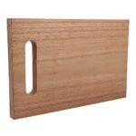 Meeran Art and Crafts Single Solid Block Neem Wood Wooden Chopping/Cutting Board Kitchen Vegetables, Fruits & Cheese, BPA Free, Eco-Friendly, Anti-Microbial (12 x 8 x 0.75 inches) - Image 2