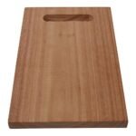 Meeran Art and Crafts Single Solid Block Neem Wood Wooden Chopping/Cutting Board Kitchen Vegetables, Fruits & Cheese, BPA Free, Eco-Friendly, Anti-Microbial (12 x 8 x 0.75 inches) - Image 3
