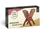 Online Quality Store Wood Book Stand (12-Inch, Brown) - Image 2