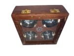 Orange India crafts- Premium Quality-Interior furniture handicrafts-AYAN ART & CRAFT DRYFRUIT Box with Spoon in Sheesham Wood-spice Box for Kitchen Container with Lid, Handmade/... - Image 2