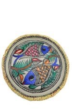 PALAK SAXENA Madhubani Painted Paper Mache Plate - Image 3